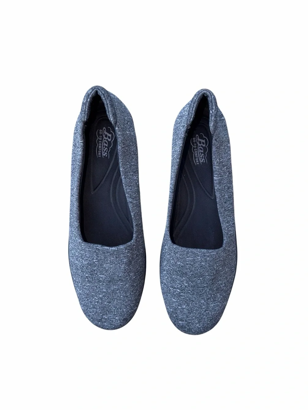 Bass Gray Knit Wedge Slip-On Shoe Size 8